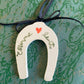 Lucky horse shoe ornament