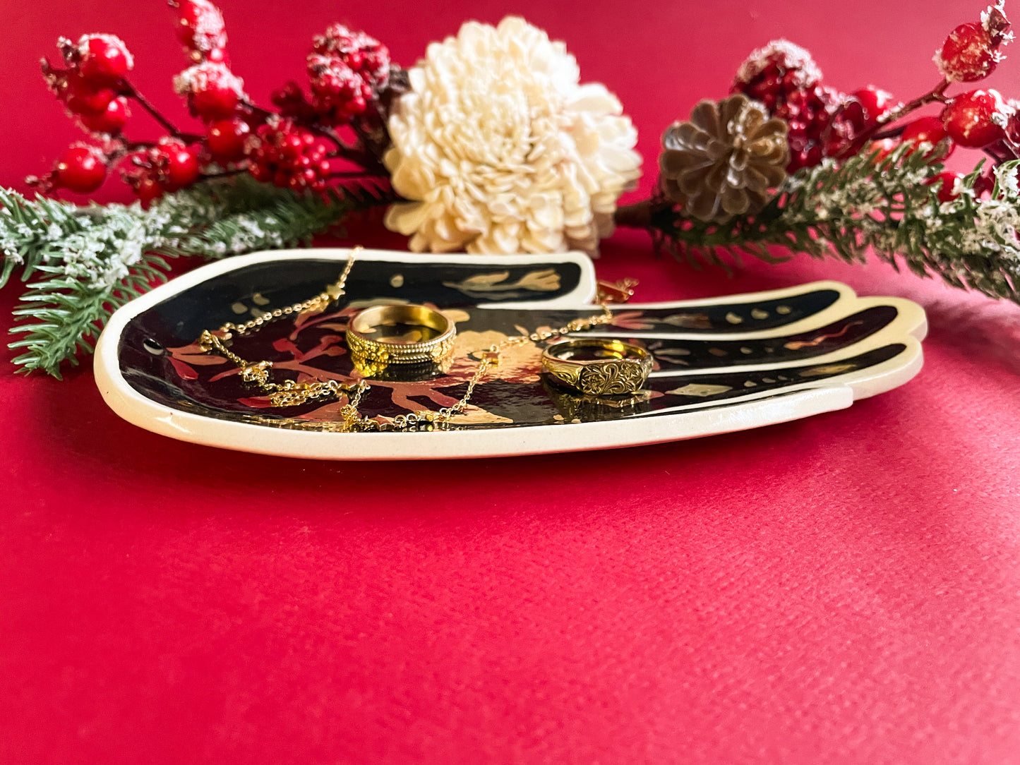 Hand Incense Burner w/24k gold