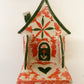 Folk cottage shelf~red