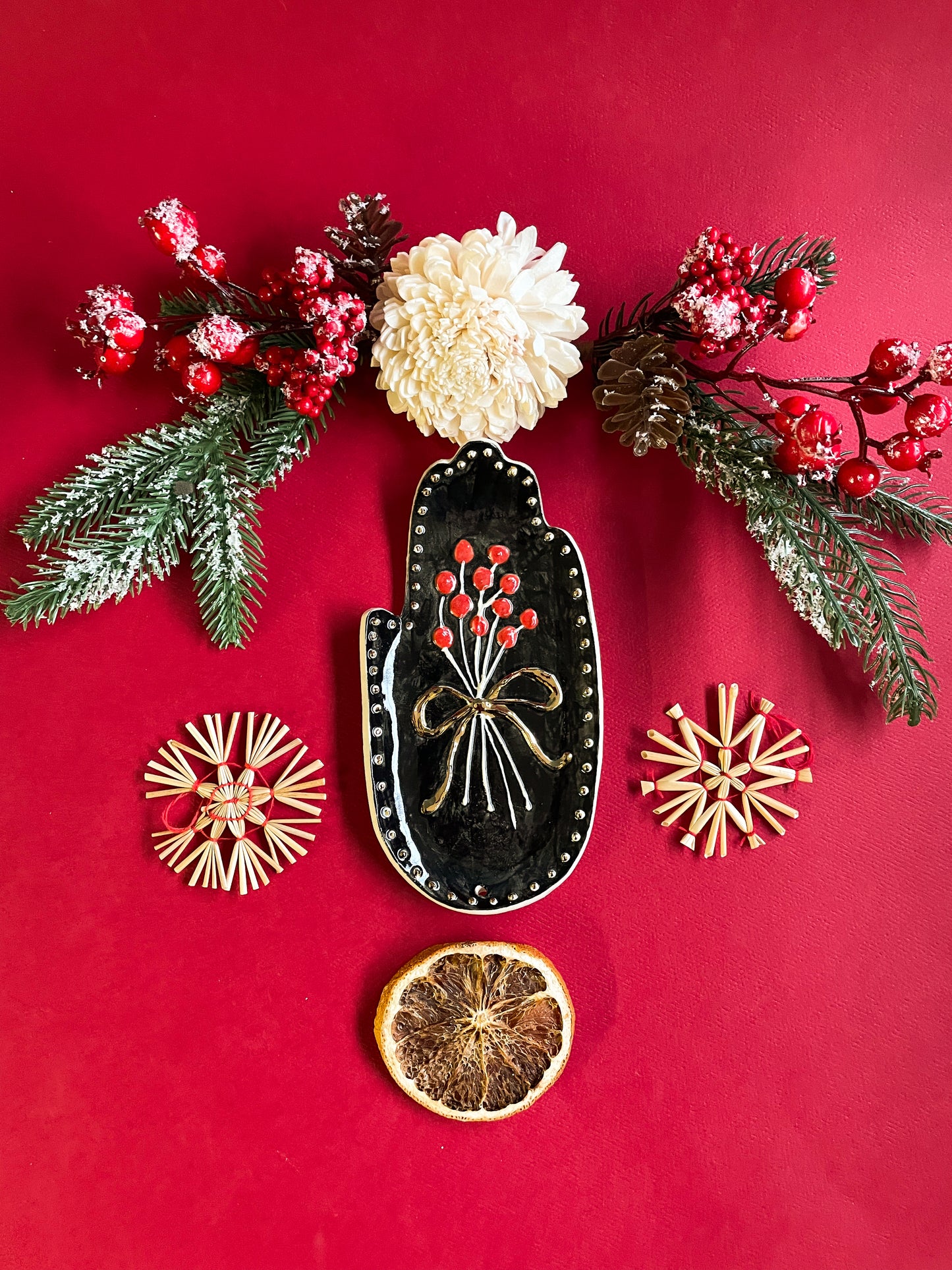 Hand Incense Burner w/24k gold