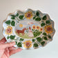 Fluted folk scene platter