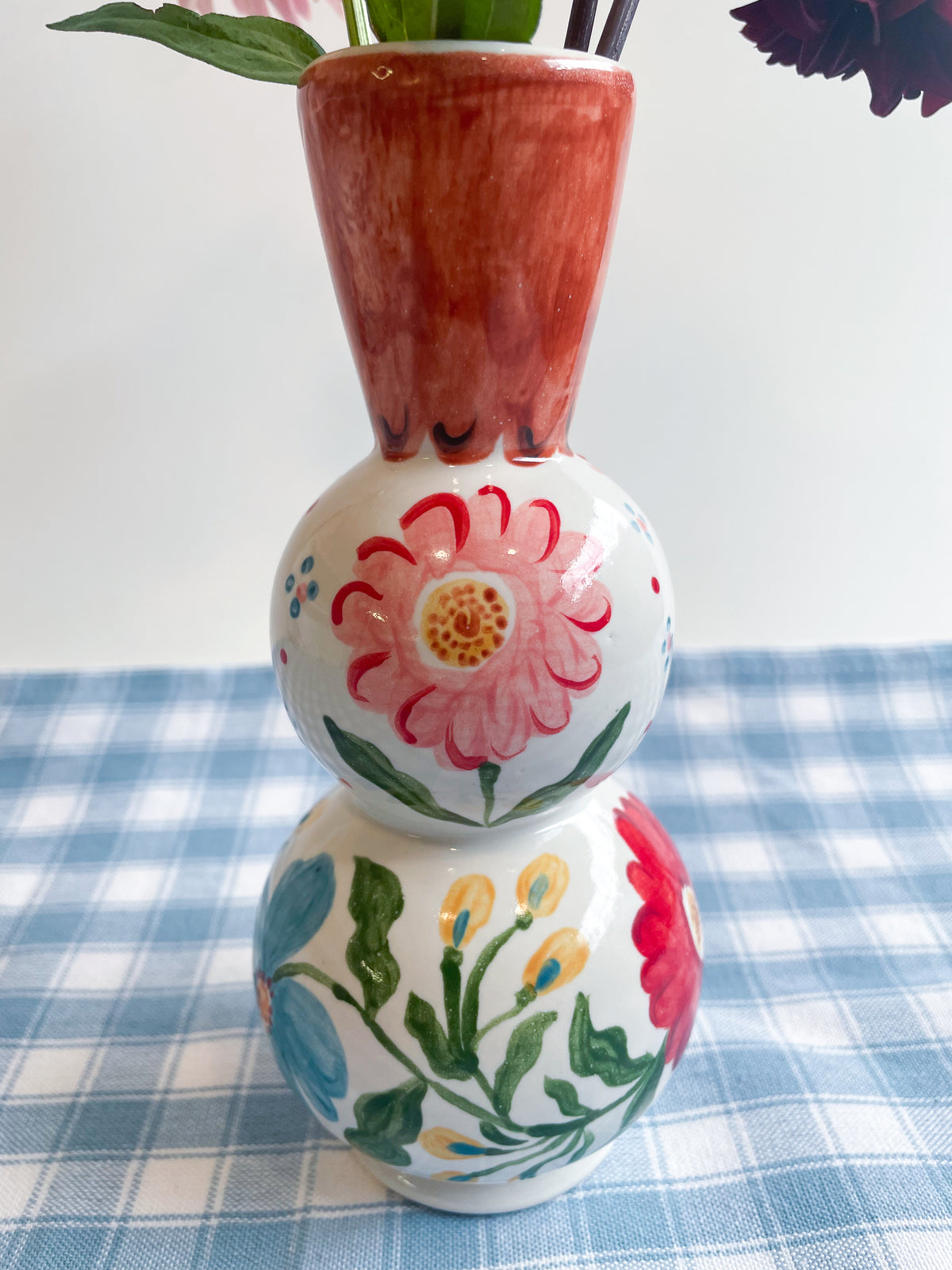 Folk People Vase~majolica