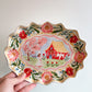 Fluted folk scene platter