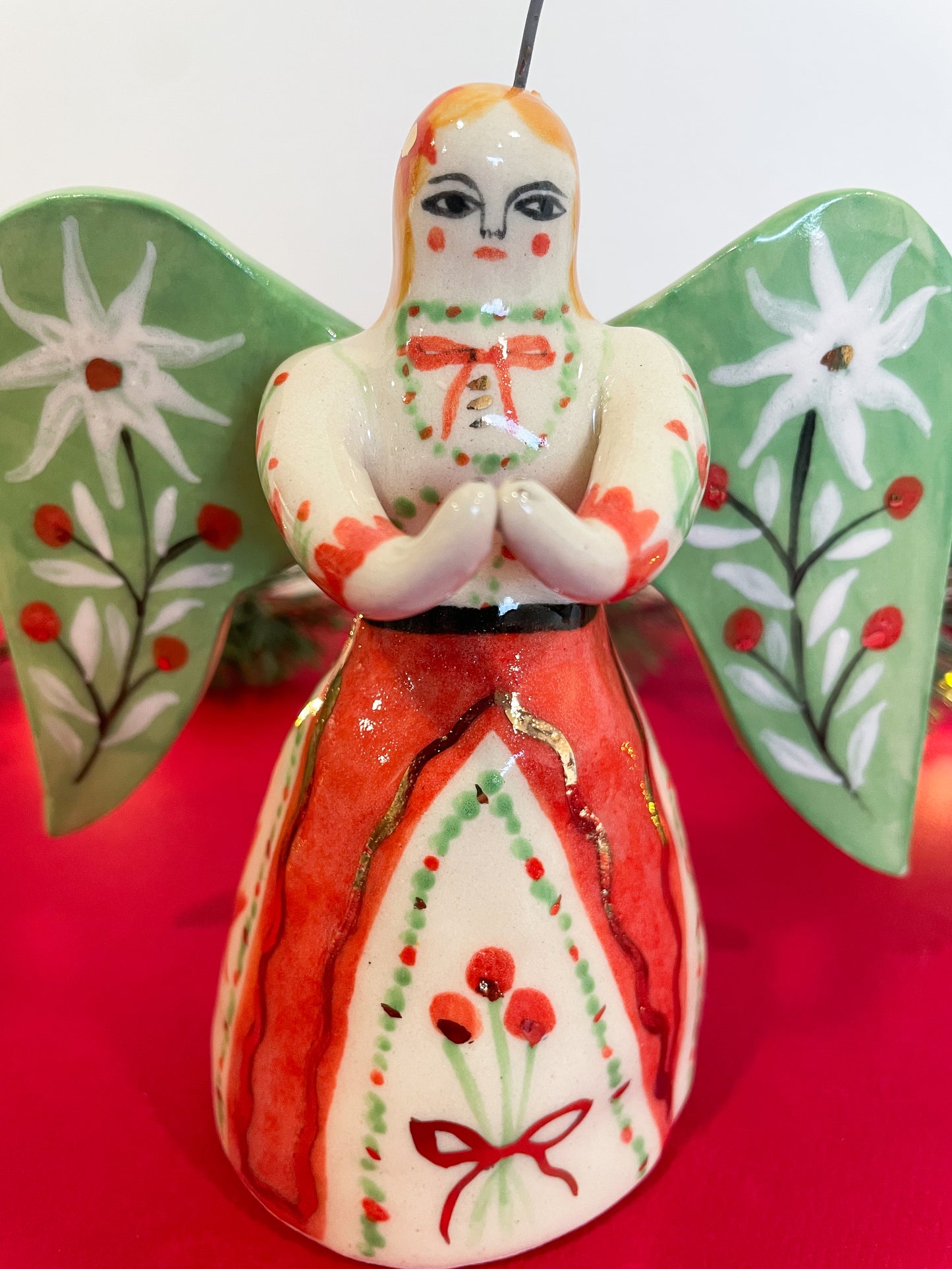 Folk Angel Bell w/22k gold