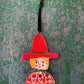 Christmas witch ornament~red