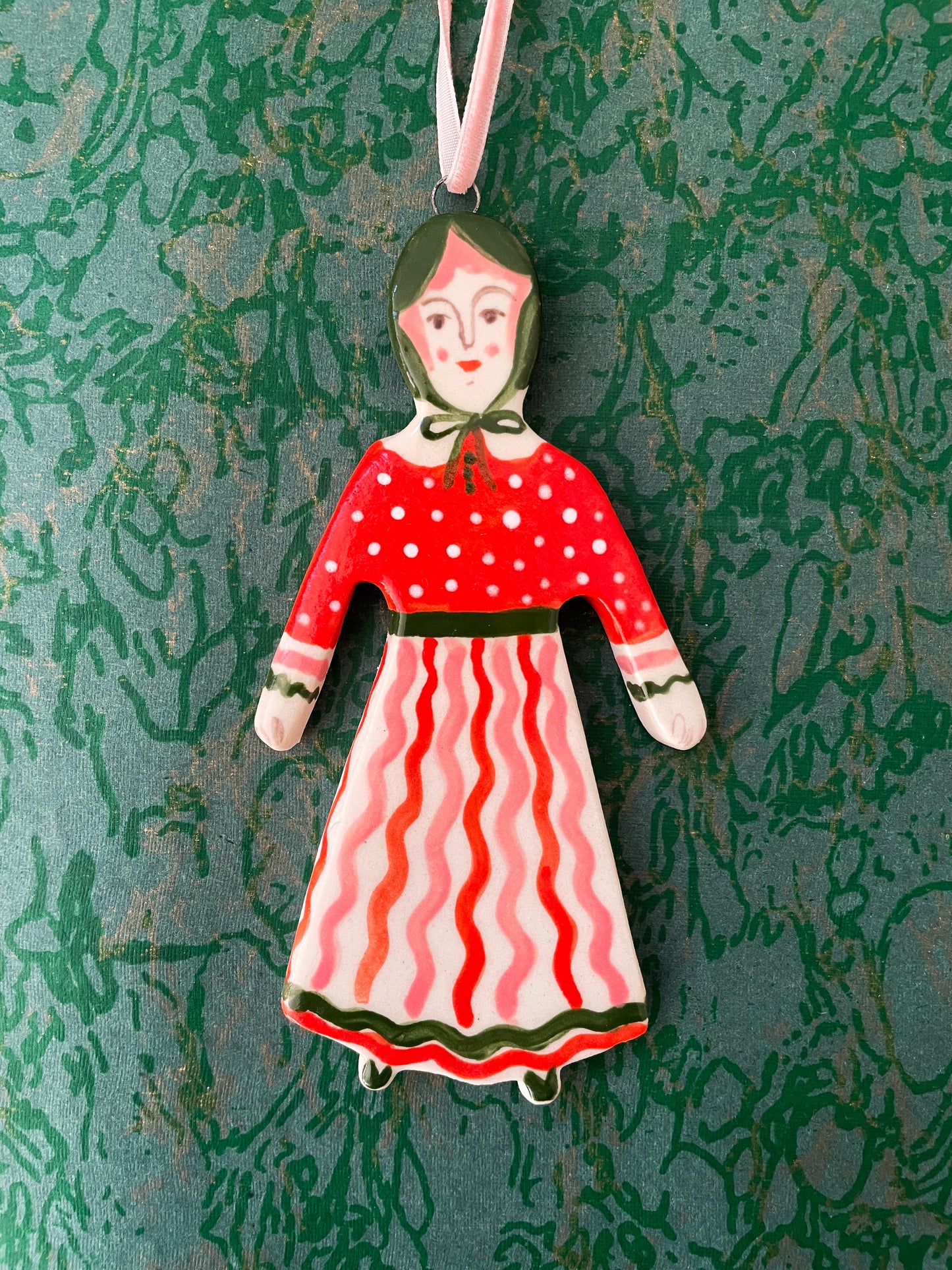 Folk lady ornament