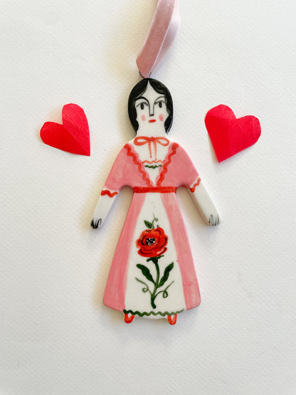 Folk lady ornament