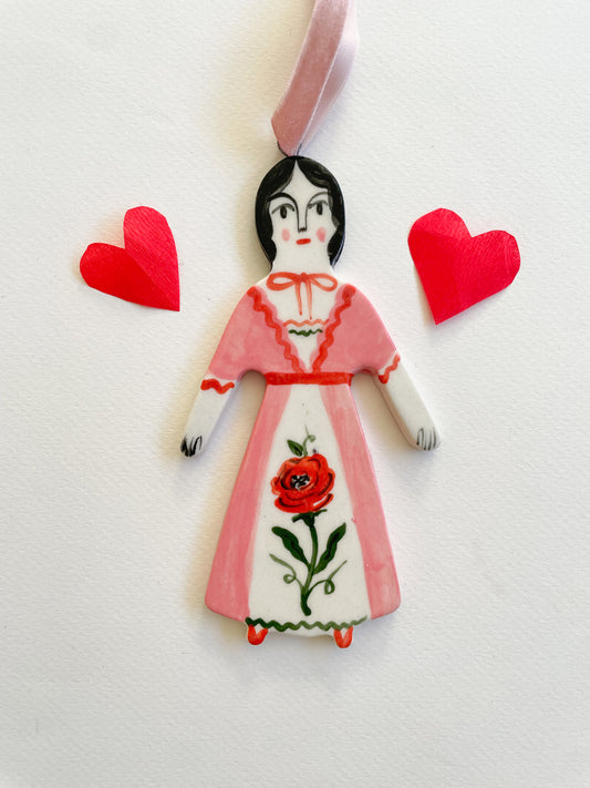 Folk lady ornament