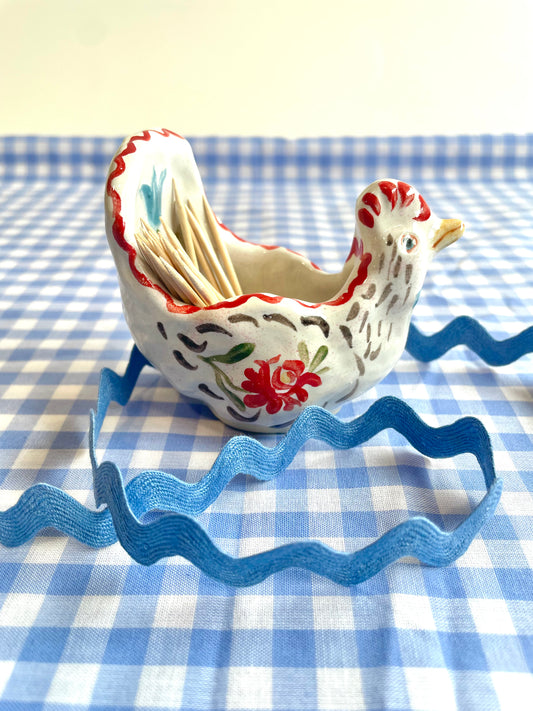 Chicken salt/toothpick holder