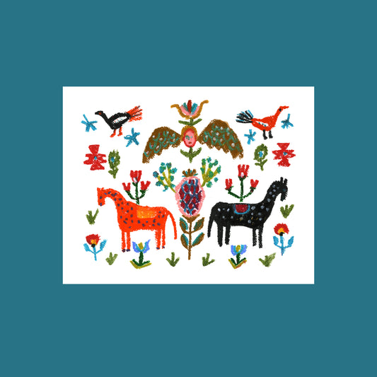 Horse Gathering Art Print