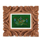 Green Folk Bird Art Print