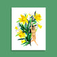 Daffodil Flower Lady Art Print by Corinne Lent
