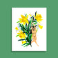 Daffodil Flower Lady Art Print