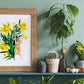 Daffodil Flower Lady Art Print