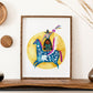 Harvest Moon Folk Lady Art Print