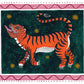 Antique Textile Tiger Art Print by Corinne Lent