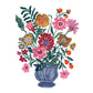 Expressive Folk Floral Bouquet- Art Print