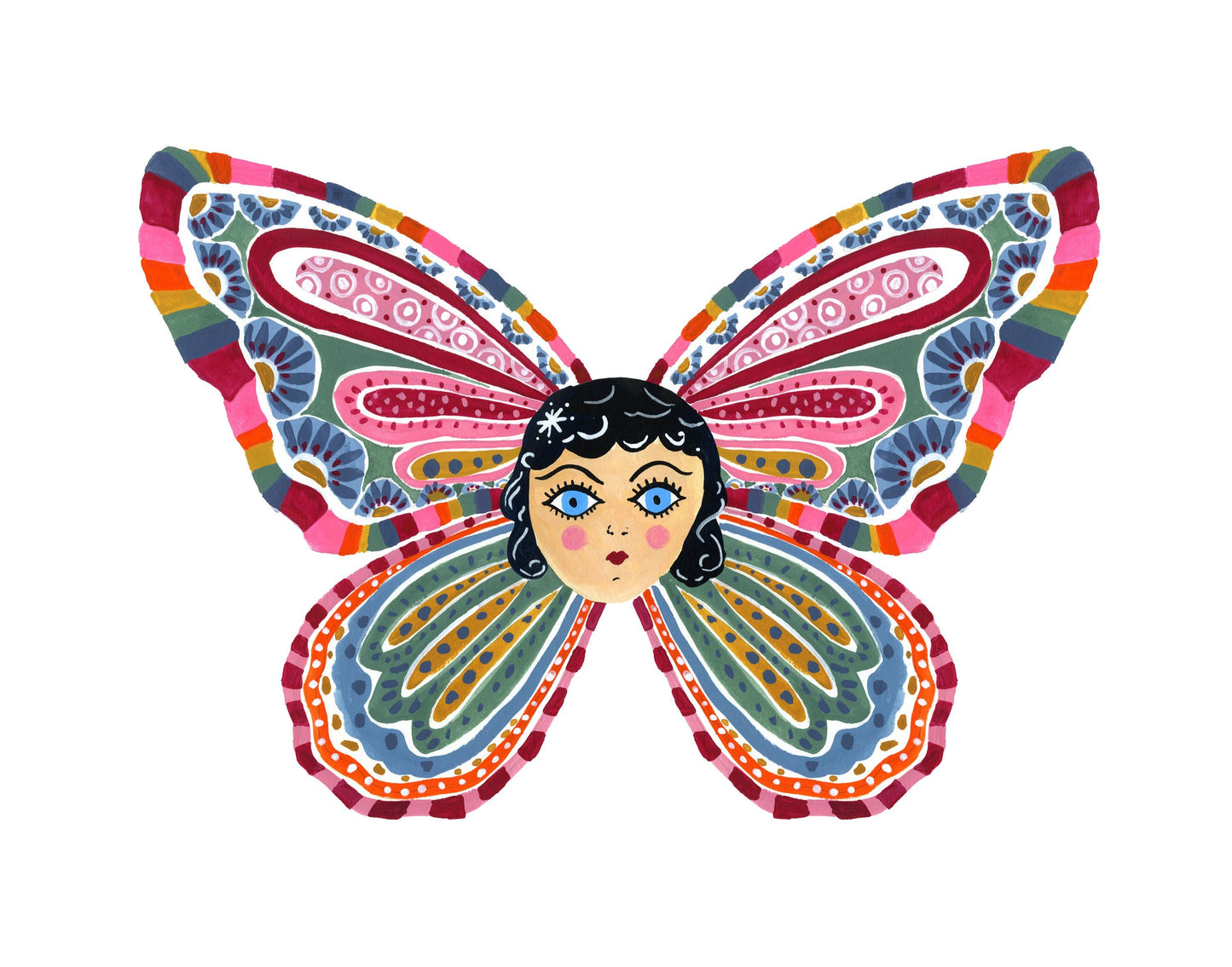 Lupita Baby Doll Butterfly Art Print