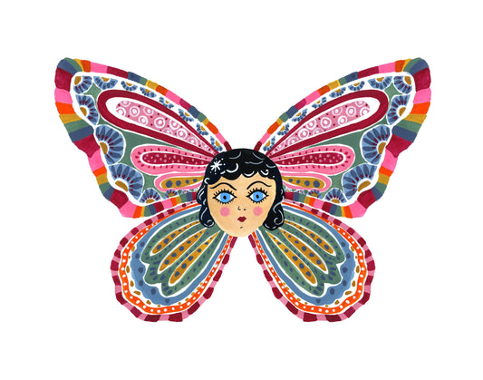 Lupita Baby Doll Butterfly Art Print