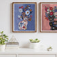 White Cat Vase and Flowers Art Print