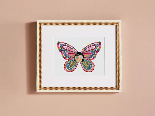 Lupita Baby Doll Butterfly Art Print