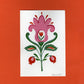 Original Painting-Folk Floral Mini Series-Polka Dot Decorative Flower