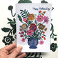Happy Mothers Day Folk Floral Greeting Card