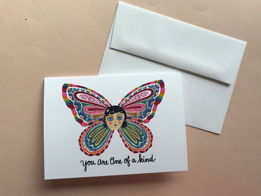 You are one of a kind butterfly girl Greeting Card