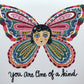You are one of a kind butterfly girl Greeting Card