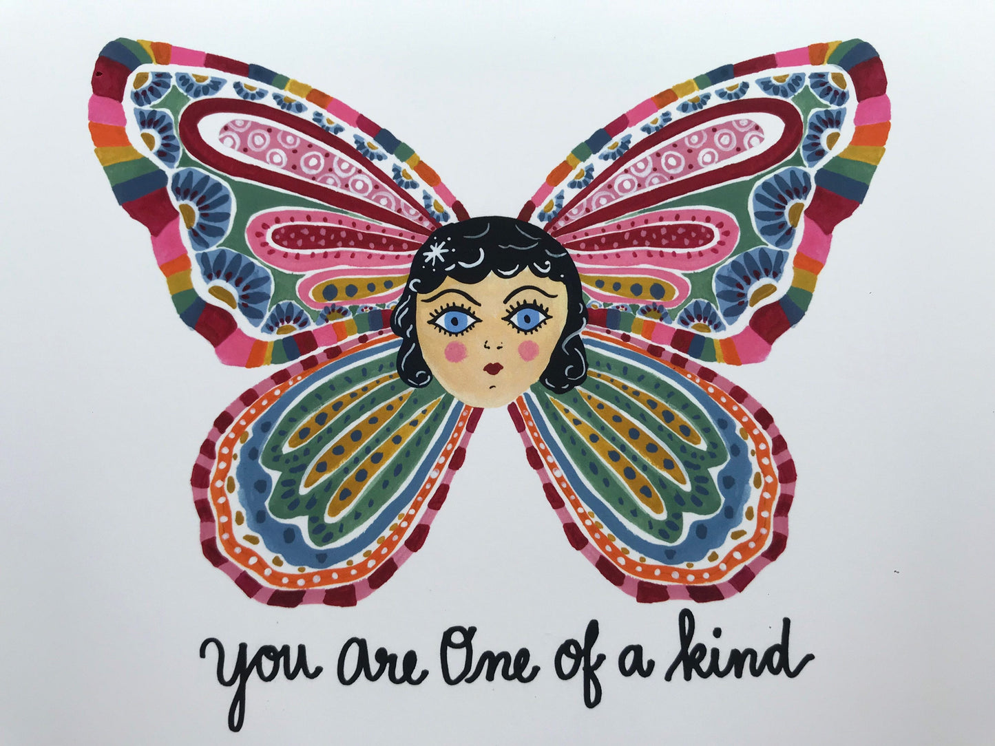 You are one of a kind butterfly girl Greeting Card