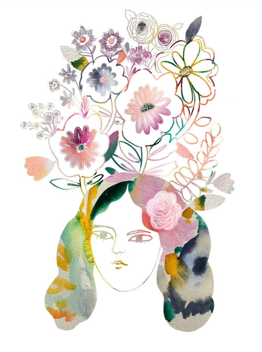 Garden Thoughts Art Print by Corinne Lent