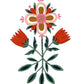 Pink Pinwheel Folk Floral Art Print